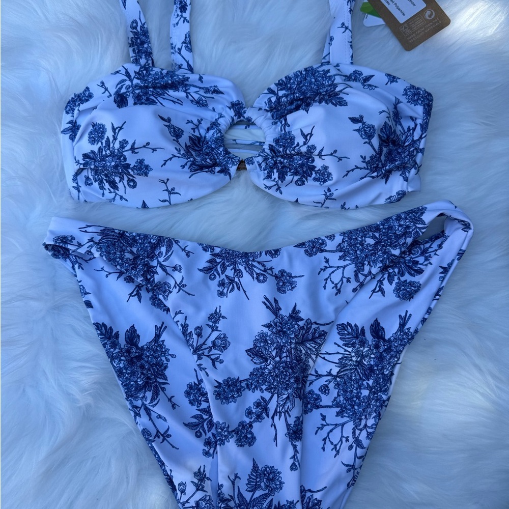 Berlook Floral Blue Bikini Set 0001